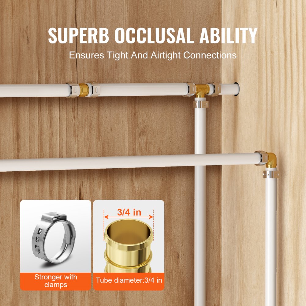 PF5c-3/4-SLT - 45PCS Lead-Free Brass Pipe Fittings for Plumbing Projects