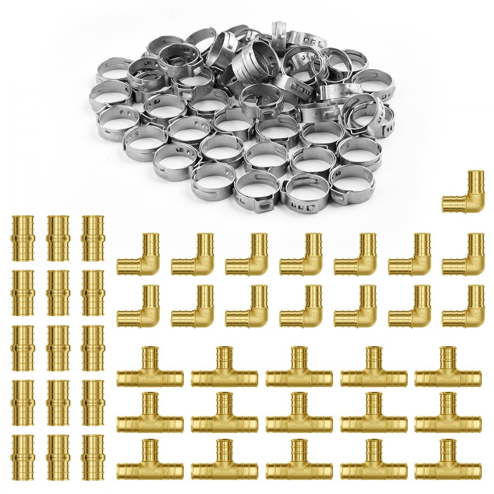 PF5c-3/4-SLT - 45PCS Lead-Free Brass Pipe Fittings for Plumbing Projects