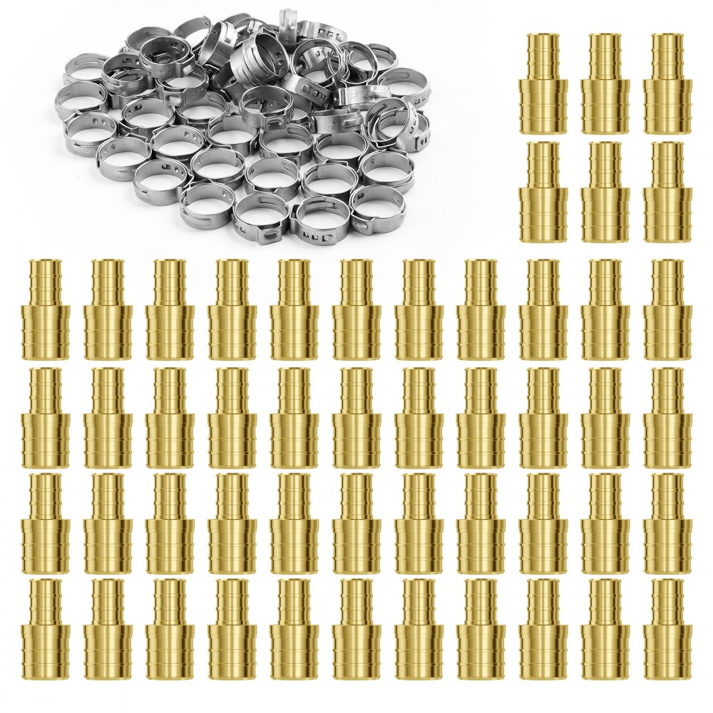 PF5c-S3/4x1/2 Ⅱ - 50PCS Brass Pipe Fittings for Plumbing & Heating