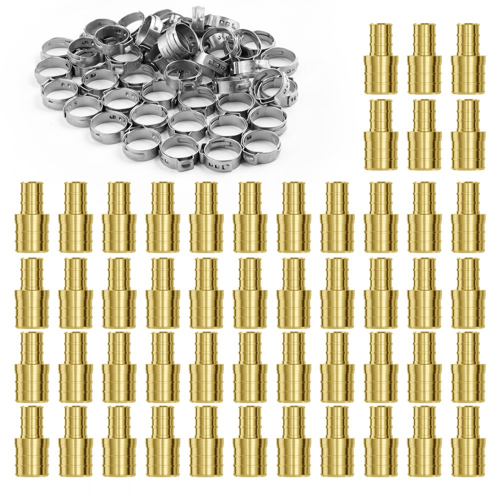 PF5c-S3/4x1/2 Ⅱ - 50PCS Brass Pipe Fittings for Plumbing & Heating