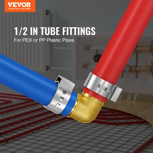 PF5c-L1/2x1/2 Ⅱ - Brass Pipe Fittings for PEX/PP, Easy Install