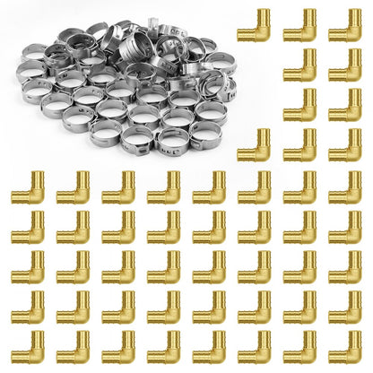 PF5c-L1/2x1/2 Ⅱ - Brass Pipe Fittings for PEX/PP, Easy Install
