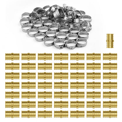 PF5c-S3/4x3/4 Ⅱ - 3/4" Brass Pipe Fittings, 50 Durable Connectors