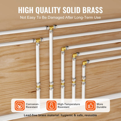PF5c-L3/4x3/4 Ⅱ - 50 Brass Clamp Elbows for Heating & Plumbing Systems