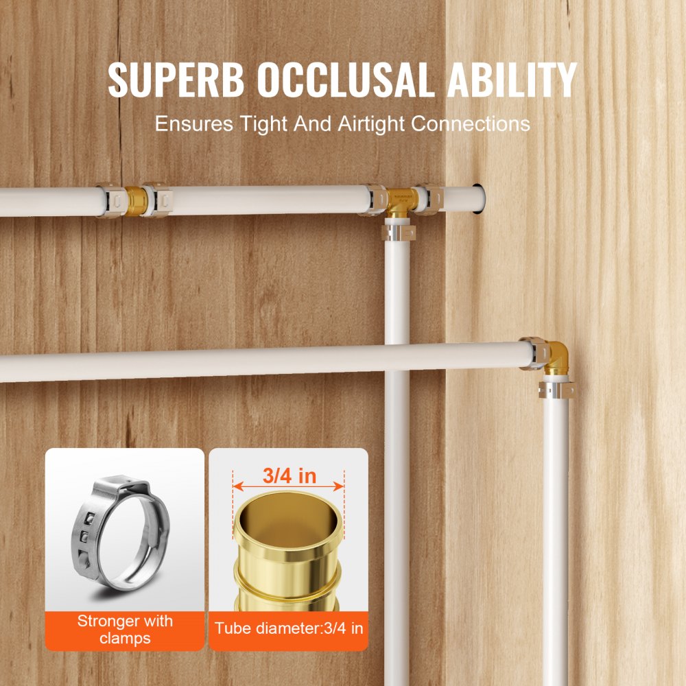 PF5c-L3/4x3/4 Ⅱ - 50 Brass Clamp Elbows for Heating & Plumbing Systems