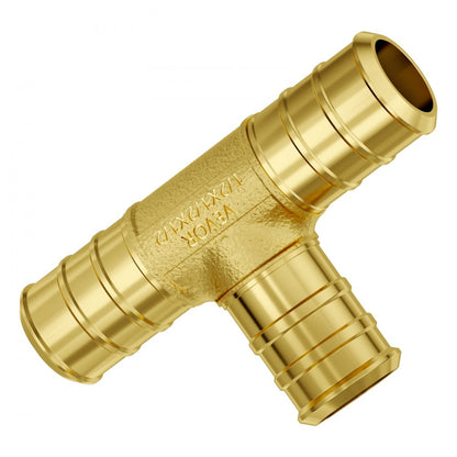 PF5c-T1/2x1/2x1/2 Ⅱ - Durable Brass Tee Fittings for Plumbing, 50PCS