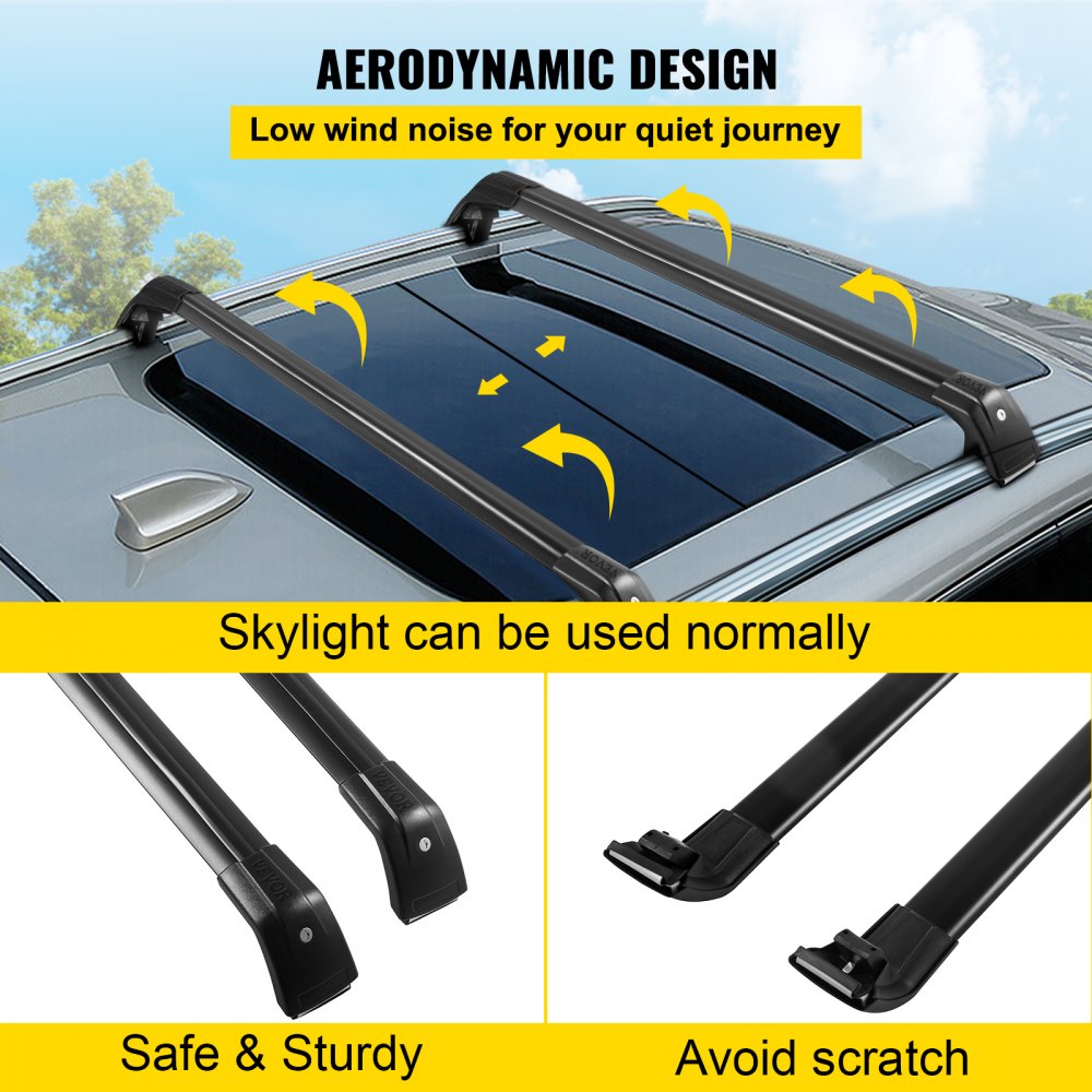 010625953042 - Heavy-Duty Aluminum Roof Crossbars for Kia Sorento (2015-2021)