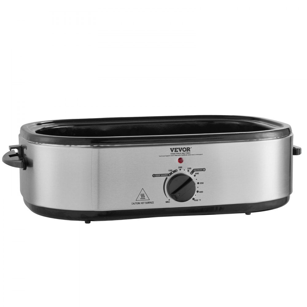 RO188 - 22QT Stainless Steel Turkey Roaster Oven with Self-Basting Lid