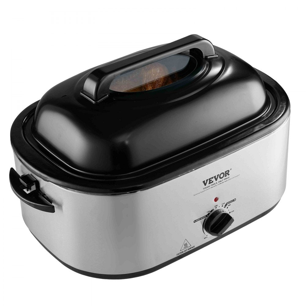 RO2 - 24 QT VEVOR Turkey Roaster with Self-Basting Lid & Glass Window