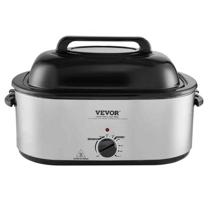 RO2 - 24 QT VEVOR Turkey Roaster with Self-Basting Lid & Glass Window