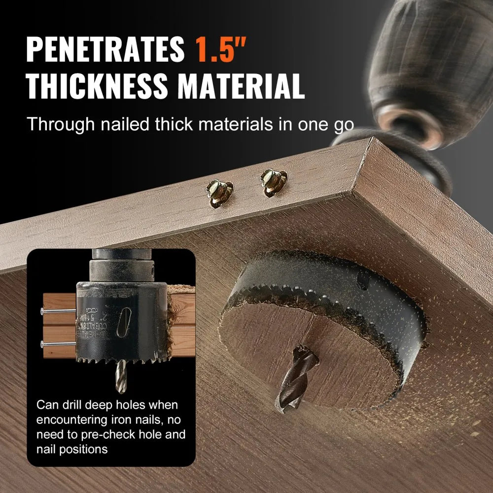 RD03-4002 - 18-Piece Hole Saw Kit for Wood, Plastic & Iron