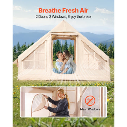 ZJTM1358 - 65 Sq.Ft. Inflatable Tent for 3-5 People, Easy Setup