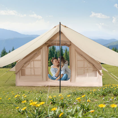 ZJTM1359 - 65 sq.ft. Inflatable Camping Tent for 3-5 People with Canopy