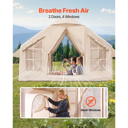 ZJTM1360 - Spacious 97 sq.ft Inflatable Tent for 4-6 People with Pump