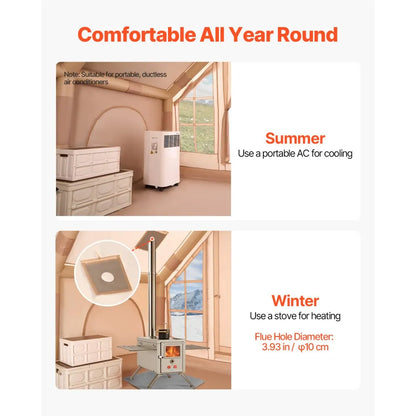 ZJTM1360 - Spacious 97 sq.ft Inflatable Tent for 4-6 People with Pump