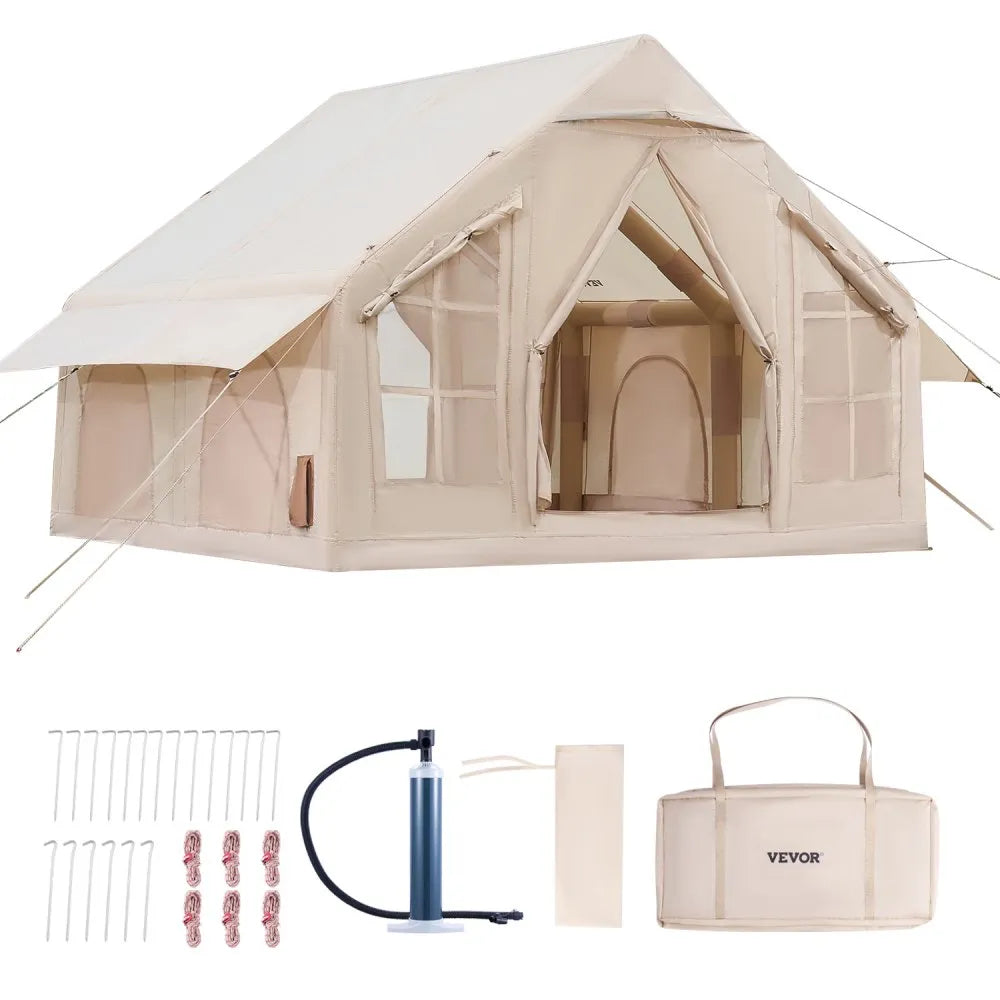 ZJTM1360 - Spacious 97 sq.ft Inflatable Tent for 4-6 People with Pump