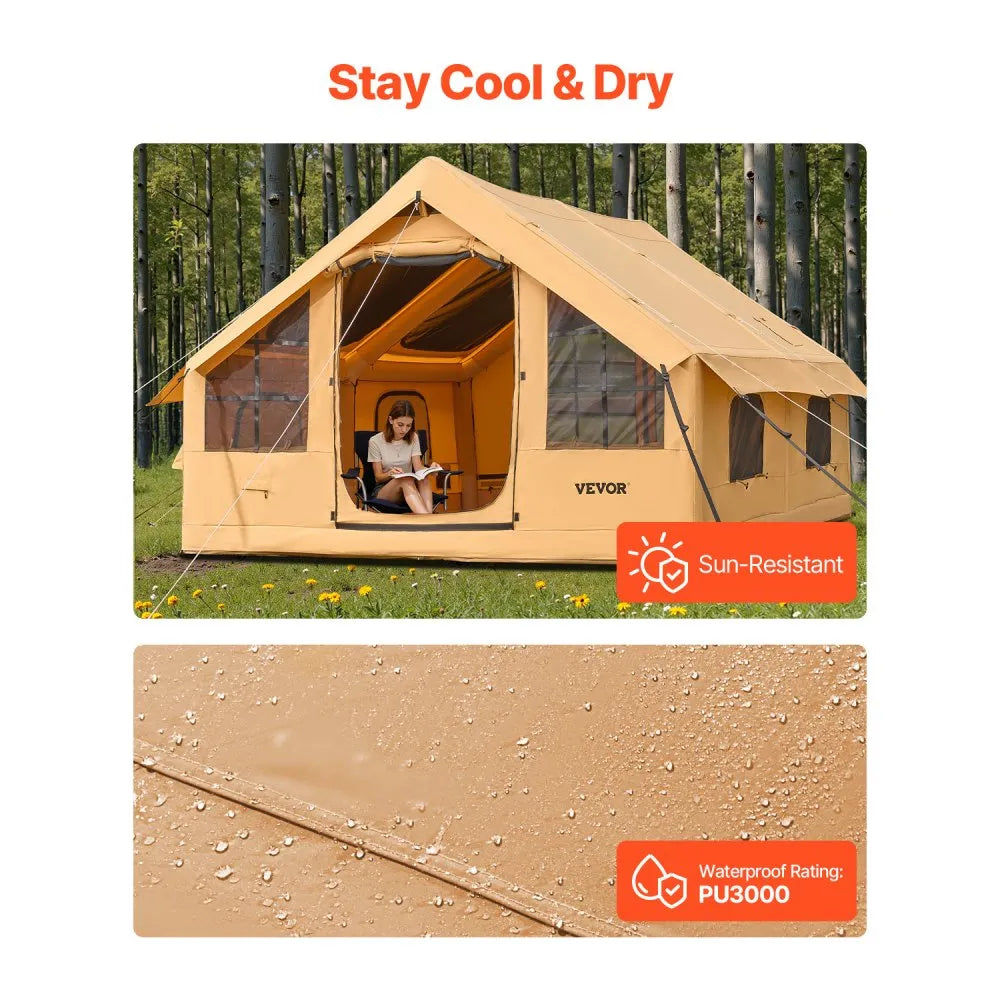 121010-12-331-08C - Spacious 129 sq.ft Inflatable Tent for 5-8 People