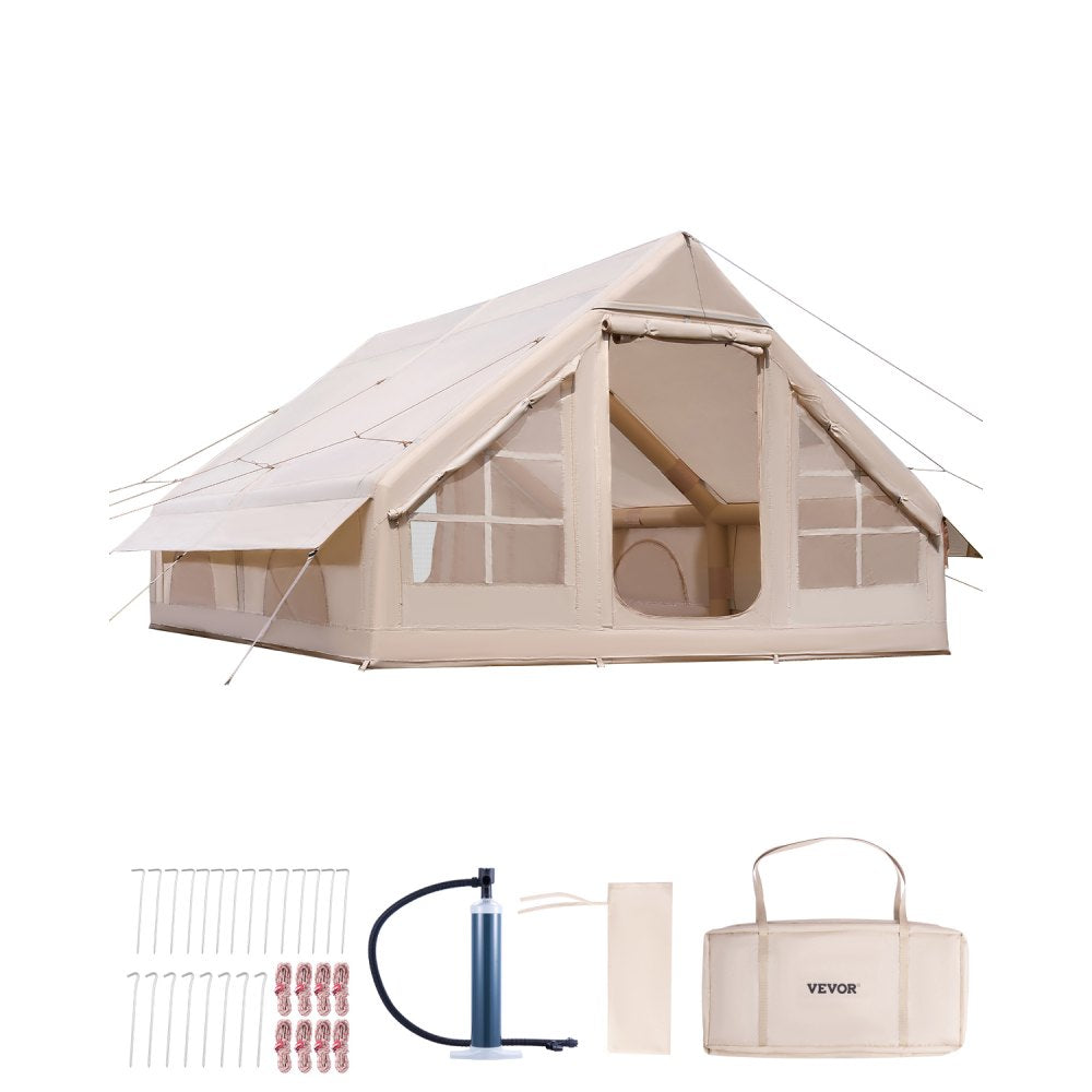 ZJTM1361 - Spacious 129 sq.ft Inflatable Tent for 5-8 People Outdoor Comfort