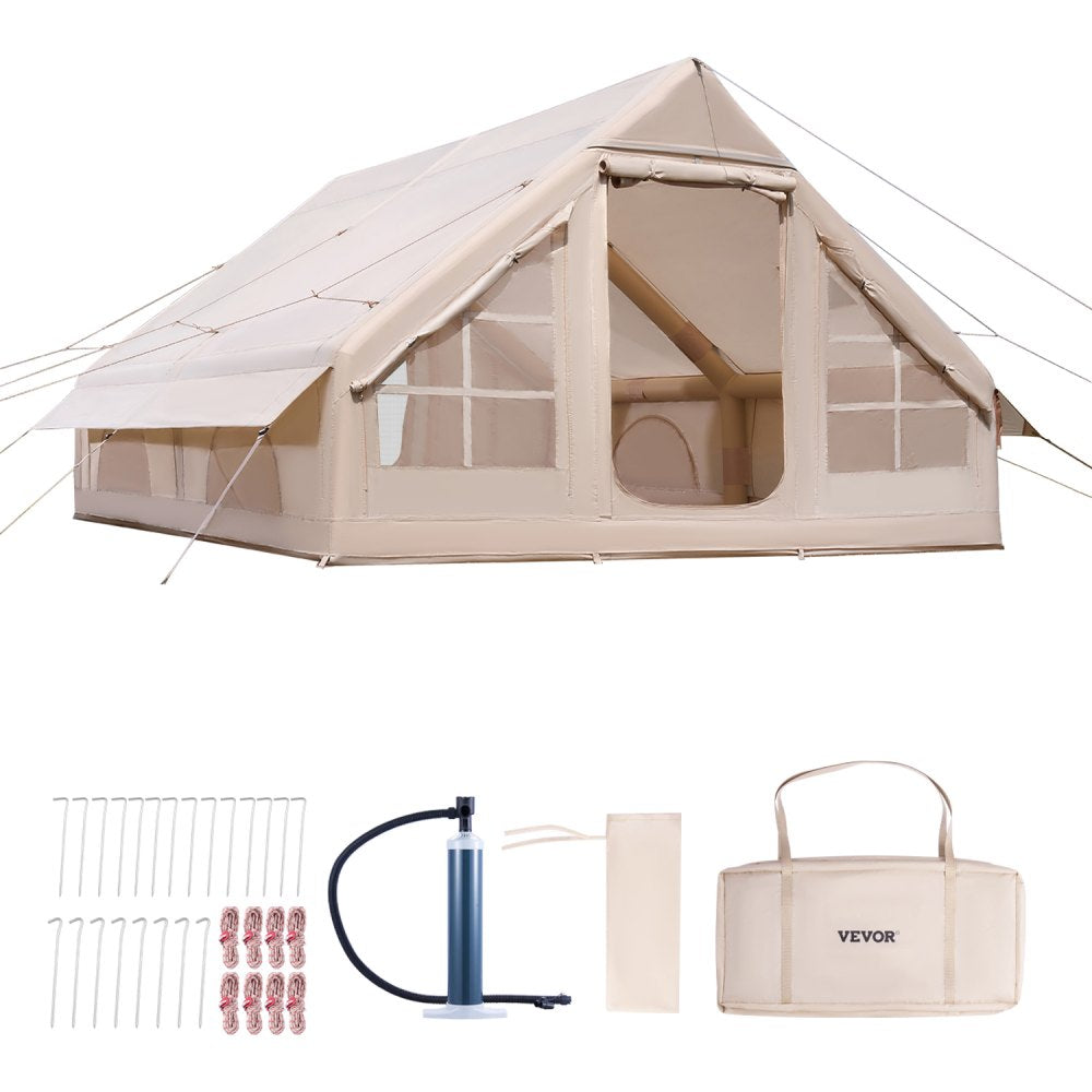 ZJTM1361 - Spacious 129 sq.ft Inflatable Tent for 5-8 People Outdoor Comfort