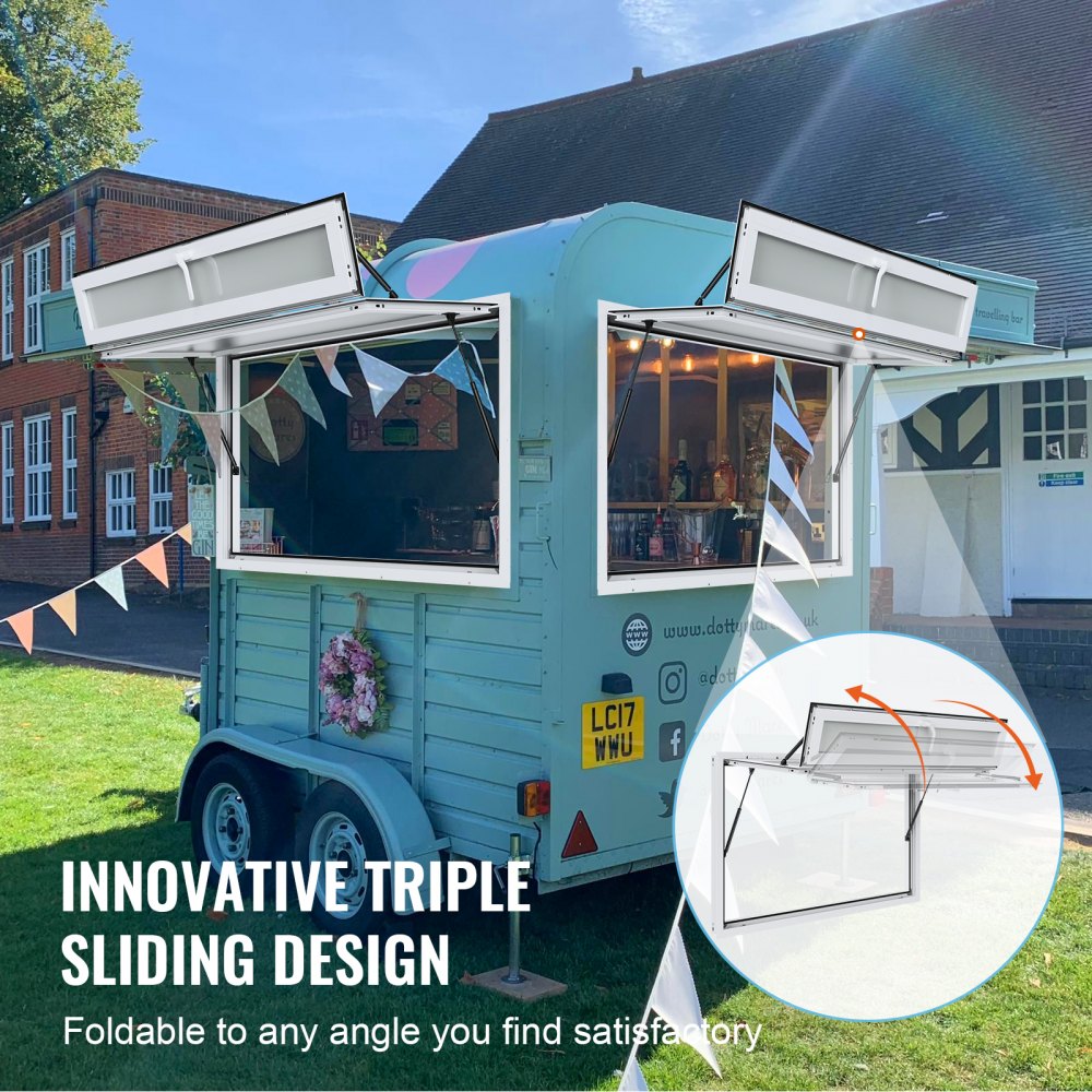 zdfwck - 60"L x 36"W Heavy-Duty Concession Window for Food Trucks
