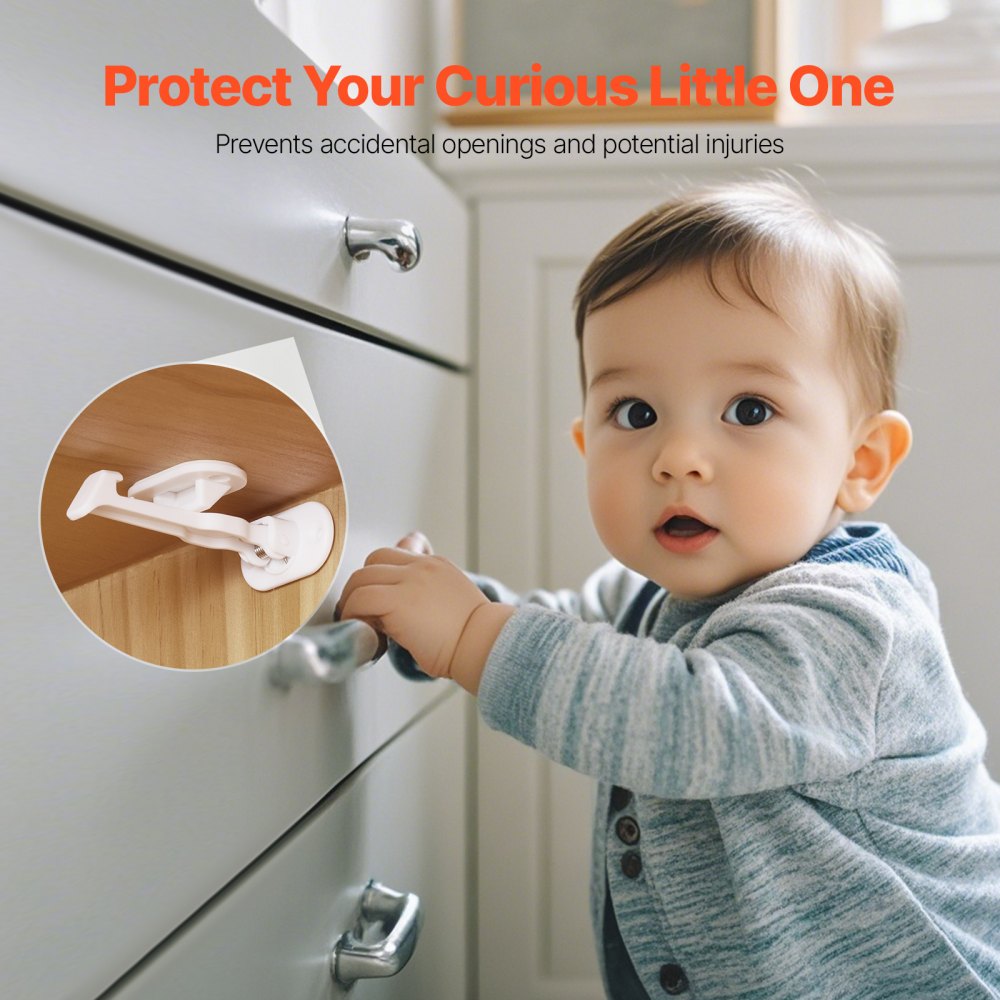 HG003 - Child Safety Cabinet Locks - Easy Install & Invisible Design