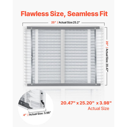 SEN-07 - MERV 13 20x25x4 Electrostatic HVAC Filter for Clean Air