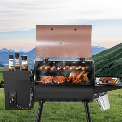 VA-456 - Portable Electric Wood Pellet Smoker Grill with 456 Sq.in Cooking Area