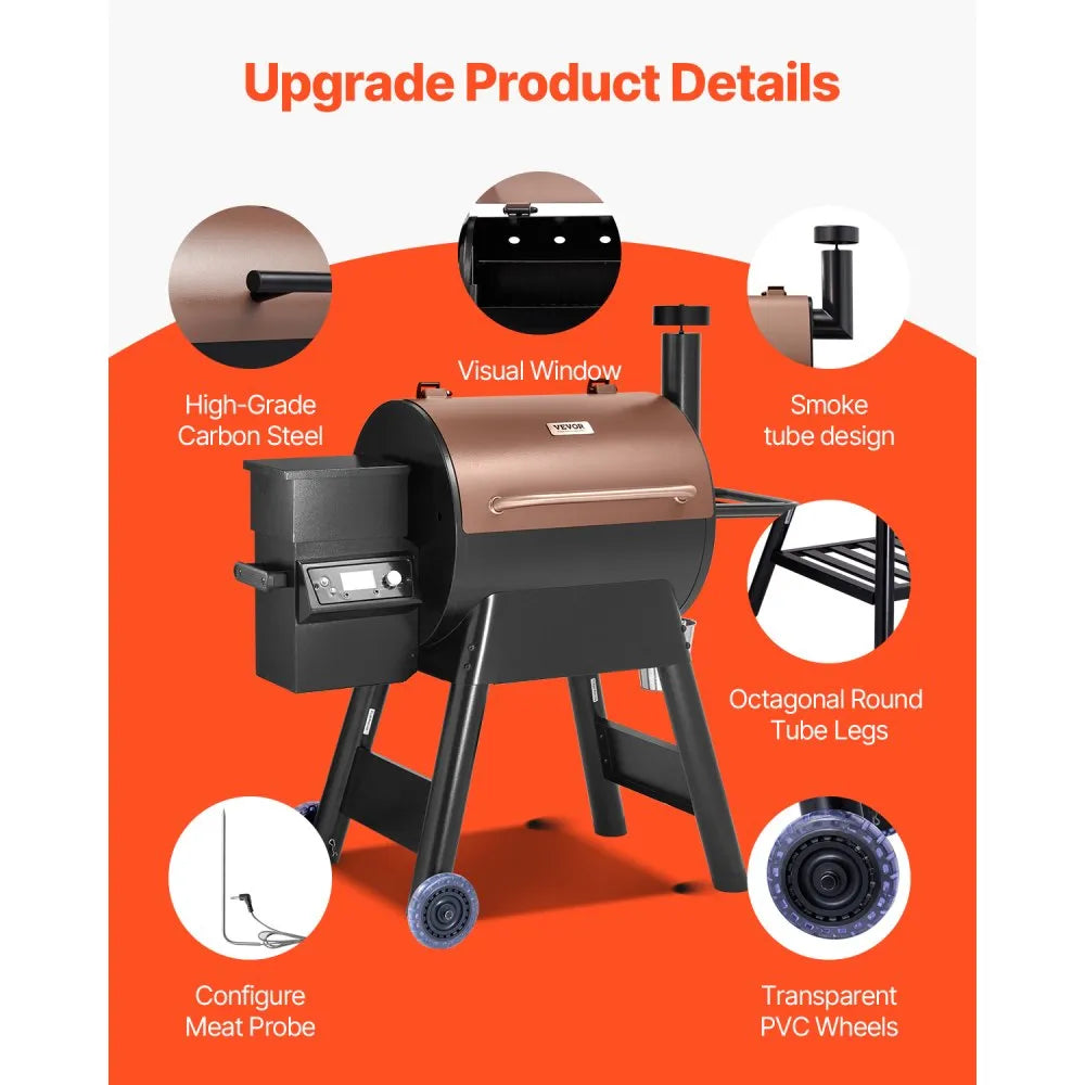 VA-575 - Durable Electric Wood Pellet Grill with 575 sq.in Cooking Area