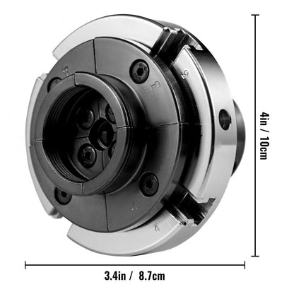 010834741628 - 4" VEVOR Self-Centering Mini Wood Lathe Chuck with Precision Jaws