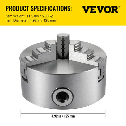 010301066170 - 5" Self-Centering Lathe Chuck with 0.002" Precision