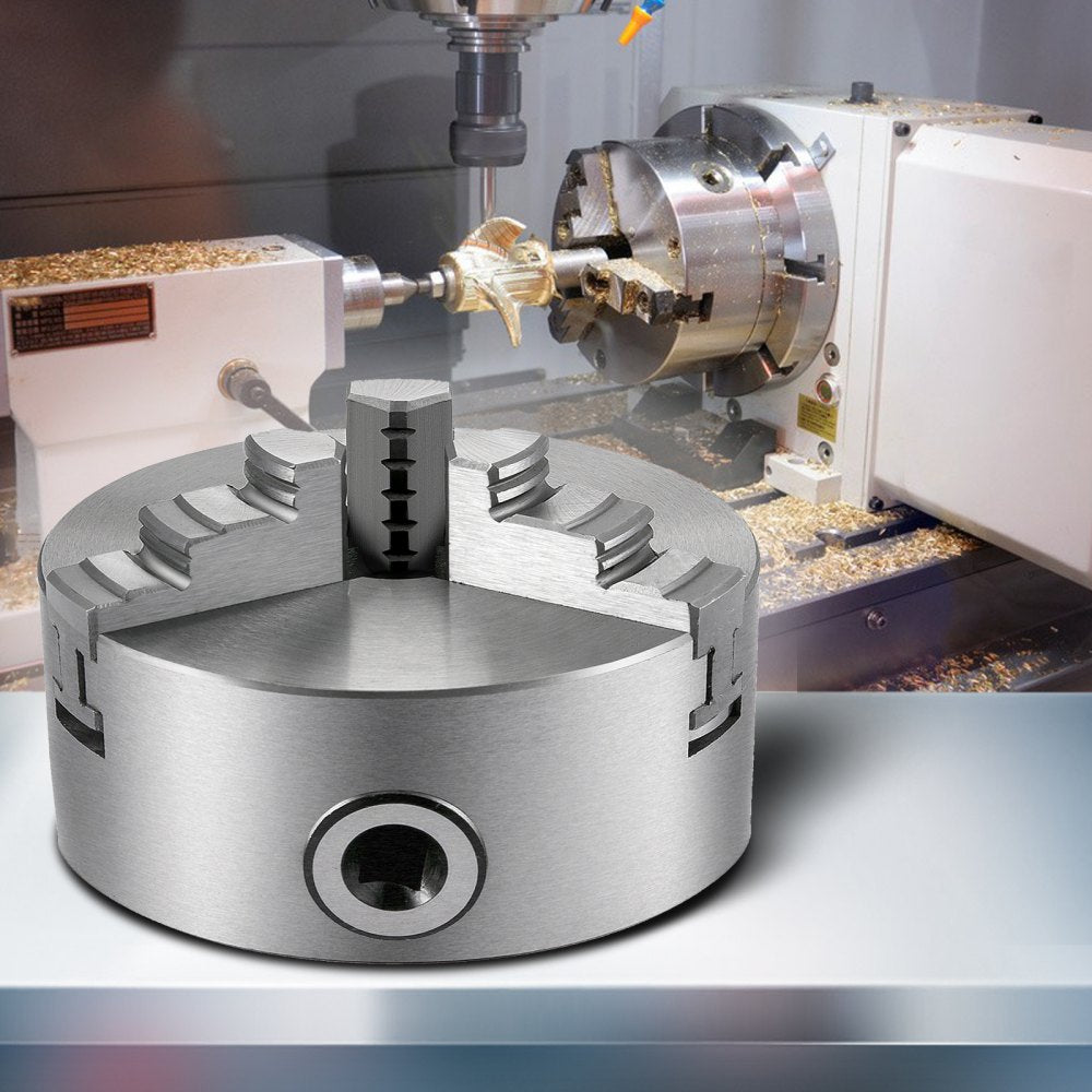 K11-160 - 6.3" Self-Centering 3-Jaw Lathe Chuck for Precision Grinding