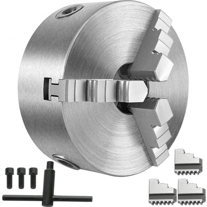 K11-160 - 6.3" Self-Centering 3-Jaw Lathe Chuck for Precision Grinding