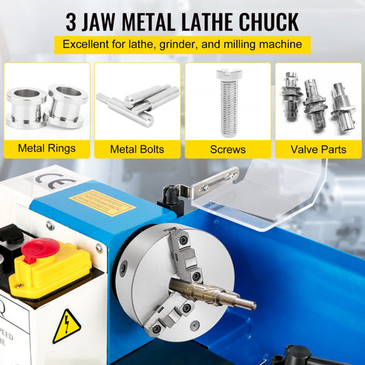 K11-200A - 8" Self-Centering Steel Lathe Chuck for Versatile Machinery