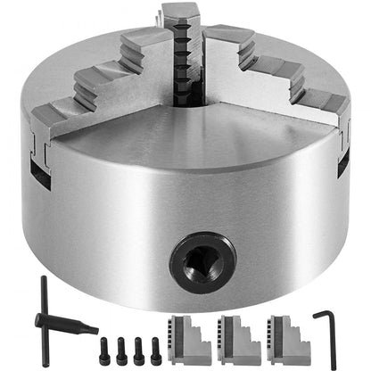K11-200 - 8" Self-Centering Steel Lathe Chuck for Versatile Use
