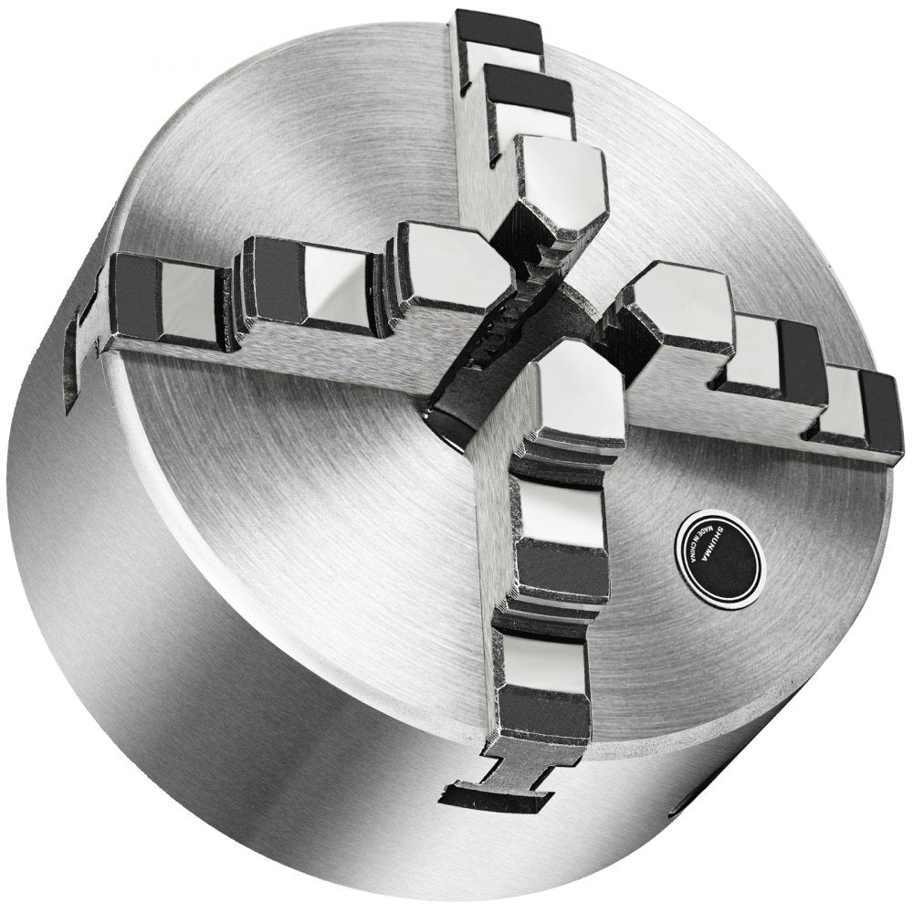 010147920367 - 6.3" VEVOR 4-Jaw Lathe Chuck in Hardened Steel