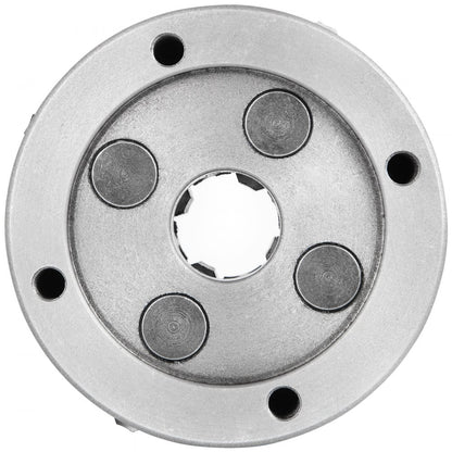 010218472790 - 4-Jaw Lathe Chuck, 0.236"-1.77" Holding Range, Steel Construction