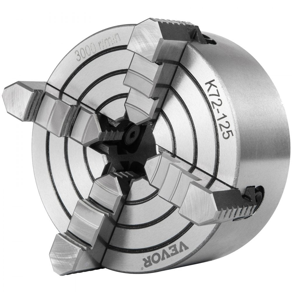 010411144252 - 5-Inch Cast Iron 4-Jaw Lathe Chuck for Precision Machining