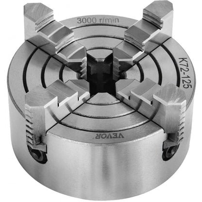 010411144252 - 5-Inch Cast Iron 4-Jaw Lathe Chuck for Precision Machining