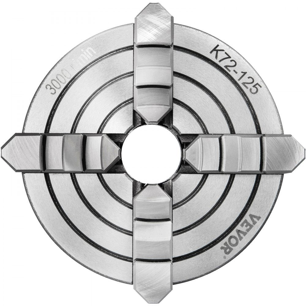 010411144252 - 5-Inch Cast Iron 4-Jaw Lathe Chuck for Precision Machining