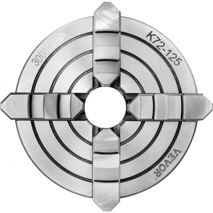 010411144252 - 5-Inch Cast Iron 4-Jaw Lathe Chuck for Precision Machining