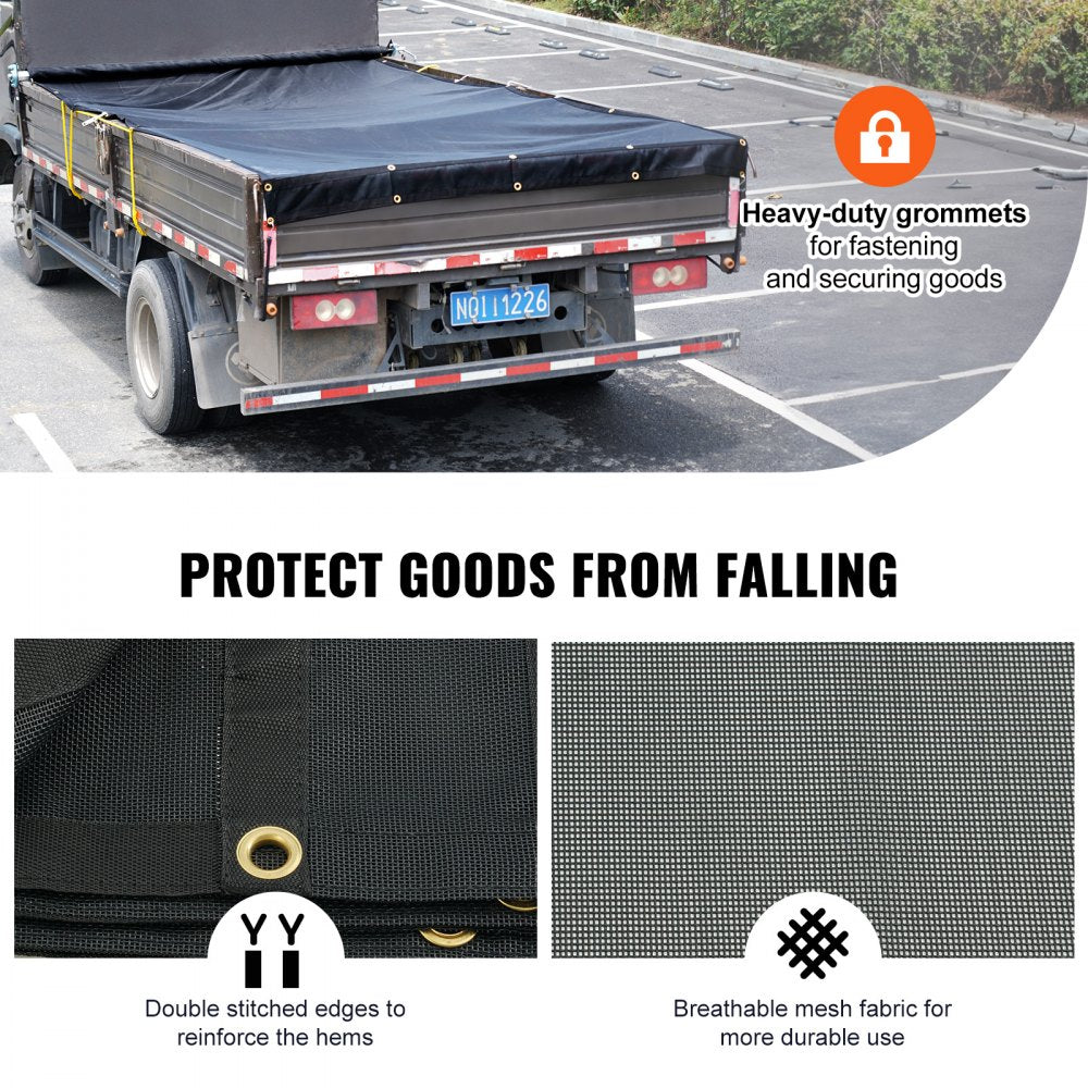 6.5x18 ft - Heavy-Duty PVC Mesh Tarp for Dump Trucks