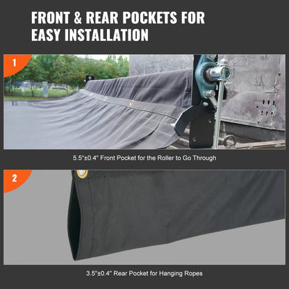 6.5x18 ft - Heavy-Duty PVC Mesh Tarp for Dump Trucks