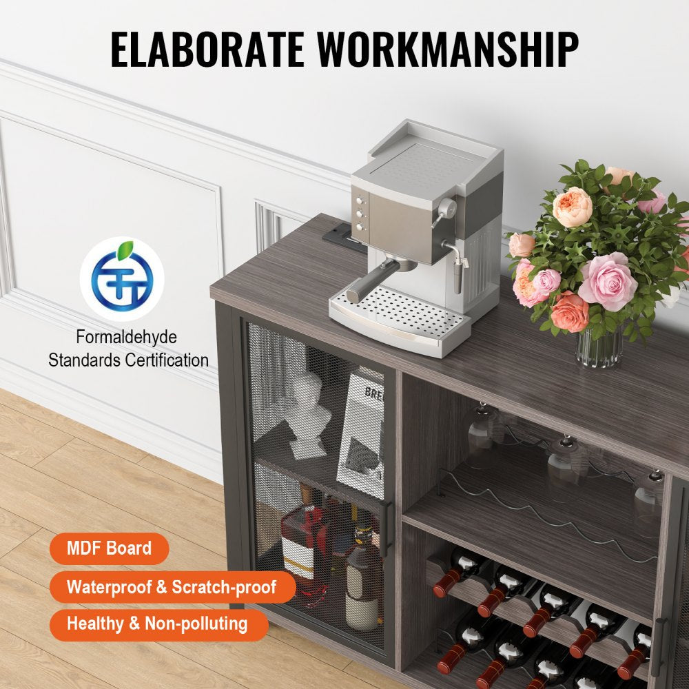07920002000060101 - 47"x15.7" VEVOR Industrial Bar Cabinet with LED & Wine Rack