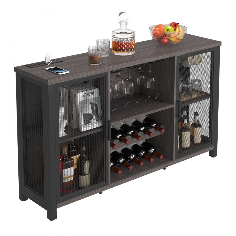 07920002000060101 - 47"x15.7" VEVOR Industrial Bar Cabinet with LED & Wine Rack