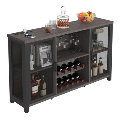 07920002000060101 - 47"x15.7" VEVOR Industrial Bar Cabinet with LED & Wine Rack