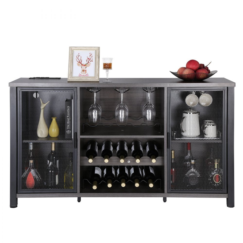 07920002000060101 - 47"x15.7" VEVOR Industrial Bar Cabinet with LED & Wine Rack