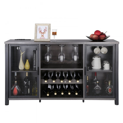 07920002000060101 - 47"x15.7" VEVOR Industrial Bar Cabinet with LED & Wine Rack