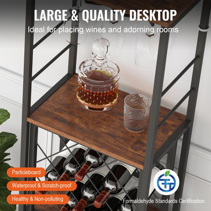 07920003005010101 - 18 Inch Stylish VEVOR Bar Cabinet for 13 Bottles & Glasses