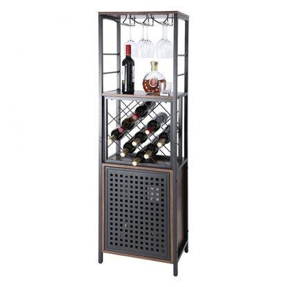 07920003005010101 - 18 Inch Stylish VEVOR Bar Cabinet for 13 Bottles & Glasses