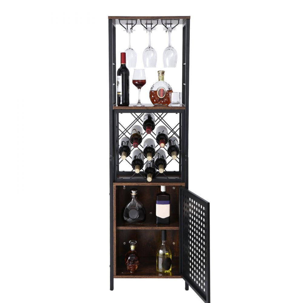 07920003005010101 - 18 Inch Stylish VEVOR Bar Cabinet for 13 Bottles & Glasses